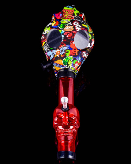 Gas Mask Pipe Bong - Includes Acrylic Water Pipe - Full Set - Madness