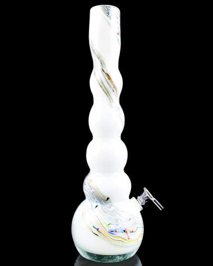 16" Elegant Bubbled Flower Vase Bong - White