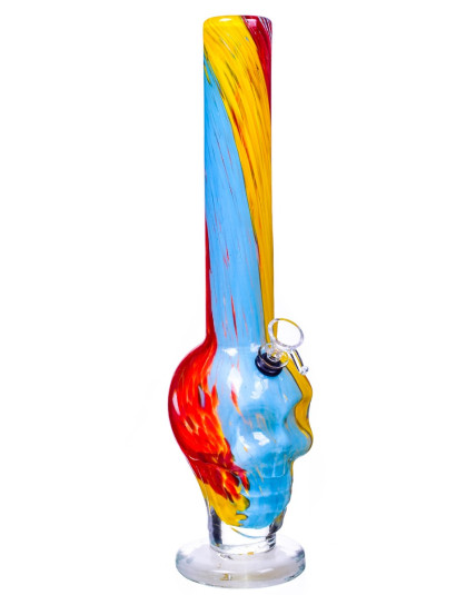 The Oathkeeper - 16" Multicolor Thick & Heavy Skull Face Design Bong