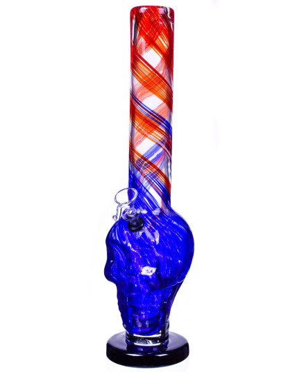 The Oathkeeper - 16" Multicolor Thick & Heavy Skull Face Design Bong