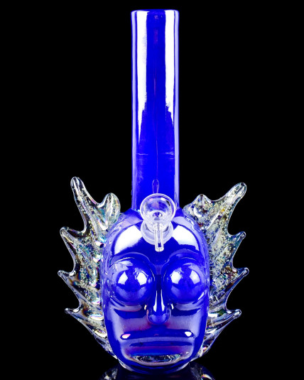 Luminous Portal - Glow-In-The-Dark Rick & Morty Bong - Blue Iridescent