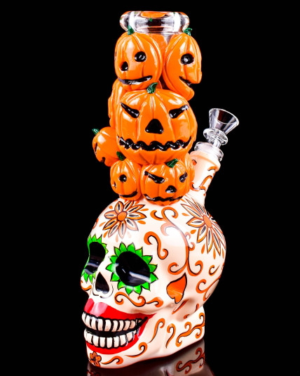 Jack-O-Lantern Stack Pumpkin Beaker Bong