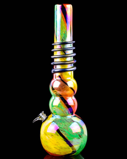 Radiant Kaleidoscope - 16" Metallic Mirror Multicolor Bong