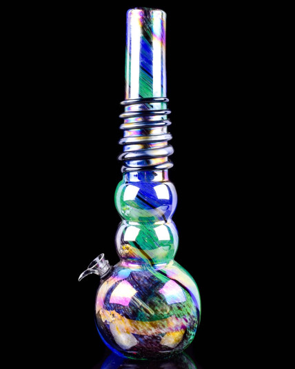 Radiant Kaleidoscope - 16" Metallic Mirror Multicolor Bong
