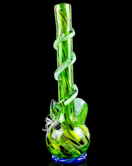 Leafy Galaxy - 15" Round Bottom Beaker Bong - Green