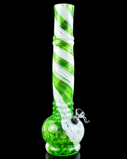 Starlit Spiral - 15" Thick Round Beaker Bong