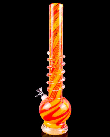Inferno Swirl - 18" Round Bottom Beaker Bong