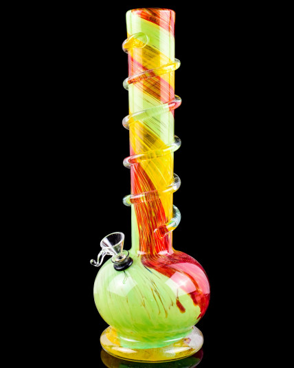 The Twisted - 14" Wire Wrapped Round Base Bong