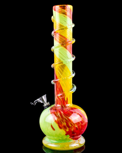 The Twisted - 14" Wire Wrapped Round Base Bong