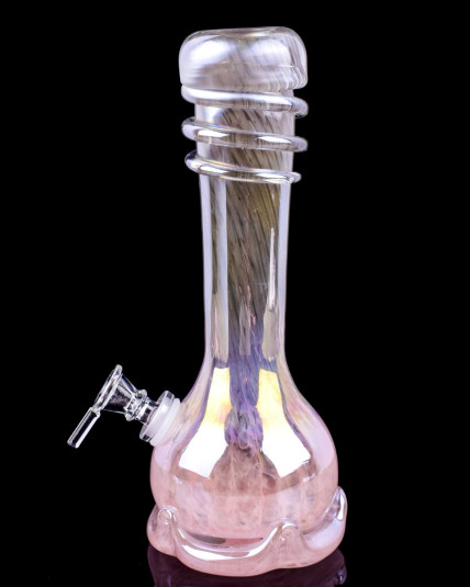 Iridescent Beauty - 8" Designed Bottom Wrap Bong