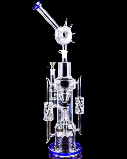 20" Spiky chamber of Smoke With Showerhead and Tree Perc