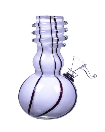 6" Wire Wrap Double Bubble Mini Bong - Beautiful Color Drop