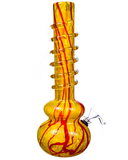 Smoke Rider - 12" Thick Double Bubble Shape Wire Wrap Bong