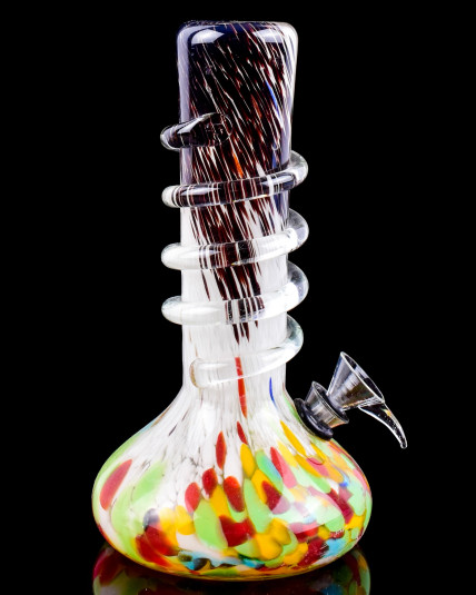 Swirls of Color Glass Beaker Bong - Marble Mosaic