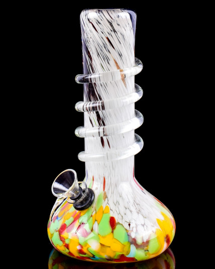 Swirls of Color Glass Beaker Bong - Marble Mosaic