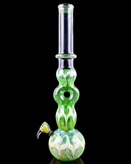 The Grand Lux Triple Bubble Fumed Bong - Green