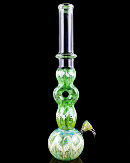 The Grand Lux Triple Bubble Fumed Bong - Green