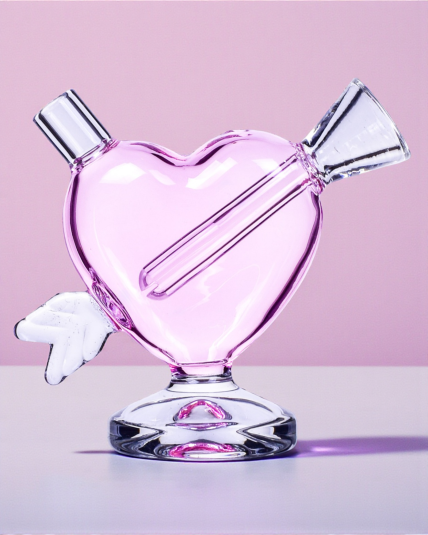 Cupids Heart With Arrow - Blunt Bubbler