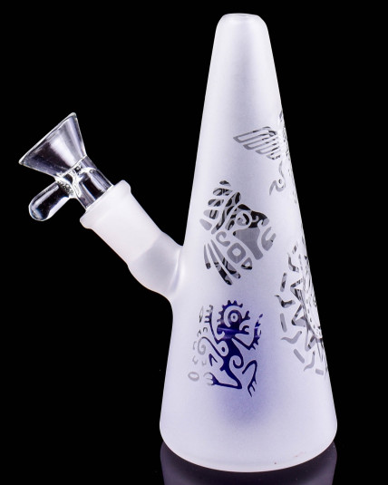 Eternal Frost Temple - Sand-Etched Pyramid Bong