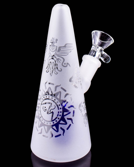 Eternal Frost Temple - Sand-Etched Pyramid Bong