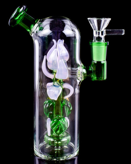 Enchanted Bloom - Atomic Glass - Rose Bong/Dab Rig - Pink