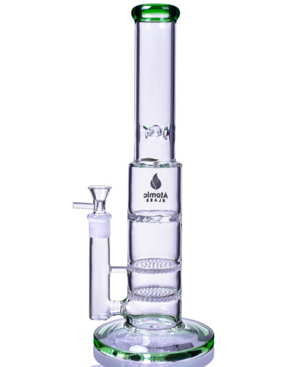The Khalifa Tower - 15” Double Honeycomb to Turbine Percolator Combination -  Green