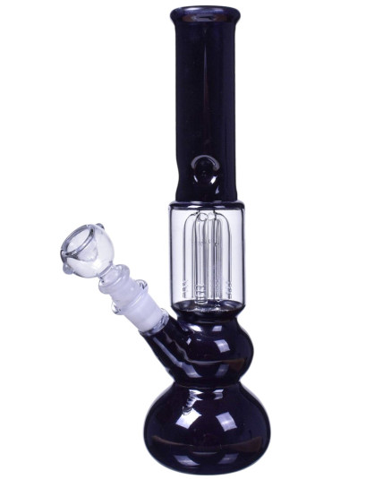 Double Bliss - Tree Perc Beaker Bong - Black