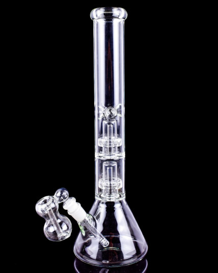 The Clear Cauldron - 15” Double Domed Circle Percolator Combination with an Angled Ashcatcher 