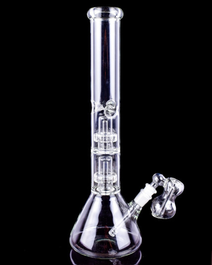 The Clear Cauldron - 15” Double Domed Circle Percolator Combination with an Angled Ashcatcher 