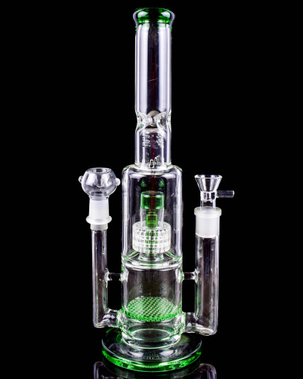 Emerald Matrix Perc & Honeycomb Perc Bong | Limited Drop