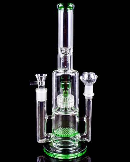 Emerald Matrix Perc & Honeycomb Perc Bong | Limited Drop