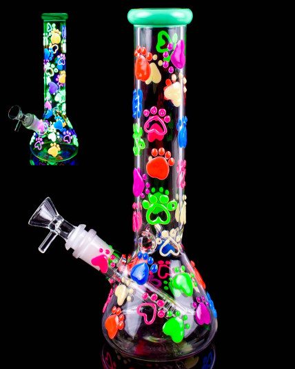 Bubblegum Paw Party Glow In The Dark Beaker Bong