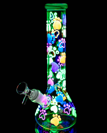 Bubblegum Paw Party Glow In The Dark Beaker Bong