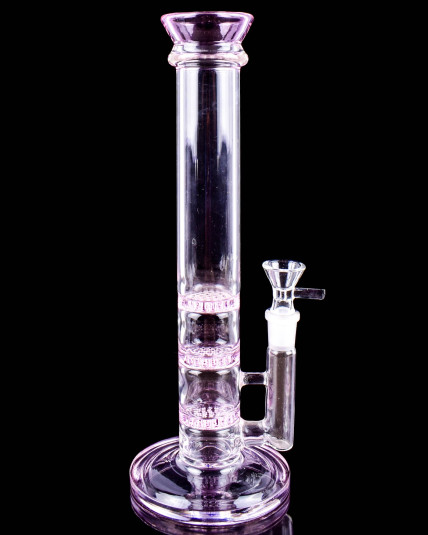 Triple Threat – Triple Honeycomb Perc Bong - Pink | Limited Drop
