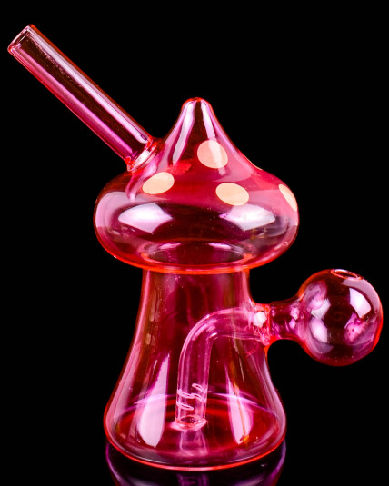 Mushroom Design Dab Rig Bong Oil Burner - Pink