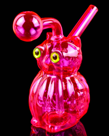 Owl Design Dab Rig Bong Oil Burner - Pink