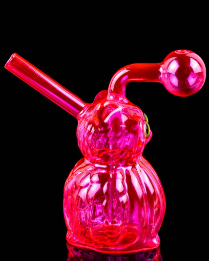 Owl Design Dab Rig Bong Oil Burner - Pink