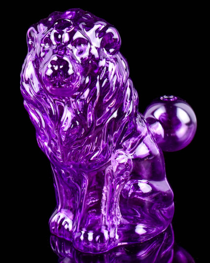 Crimson King Lion Design Dab Rig Bong Oil Burner