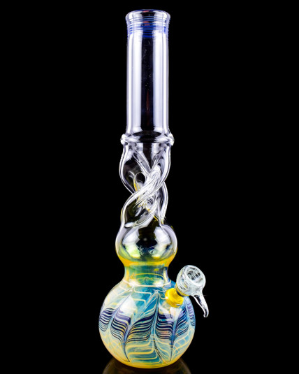 Twisty Smoke - 15" Spiral Neck Round Base Bong