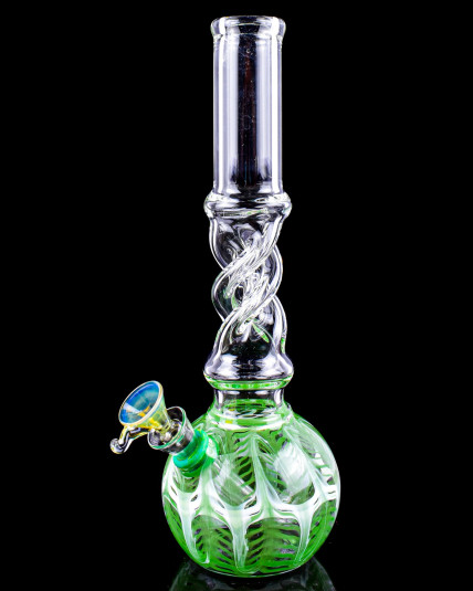Twisty Smoke -10" Spiral Neck Round Base Bong