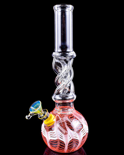 Twisty Smoke -10" Spiral Neck Round Base Bong