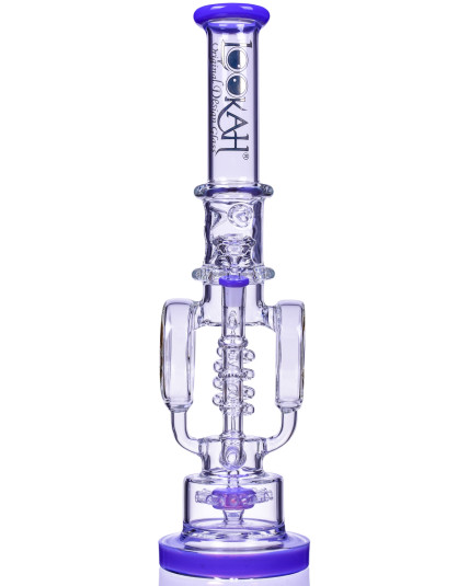 Smoke Reviver - Lookah® - 18" Coil Perc To Sprinkler Perc Bong - Purple