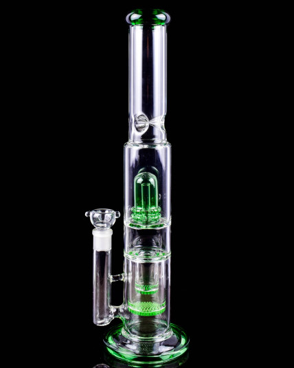 Emerald Reactor Double Honeycomb w/ Matrix Perc Perc Bong | Limited Drop