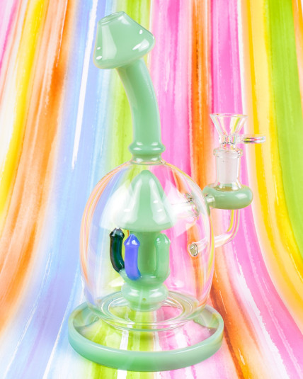 Smokroom - Mushroom Perc Orb Base Tilted Bong