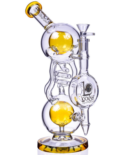 The Baller's - Lookah® - 12" Showerhead to Coil Perc 3-Arm Recycler Bong