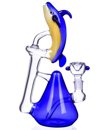 The Flipper - 9" Double Chamber Dolphin Bong