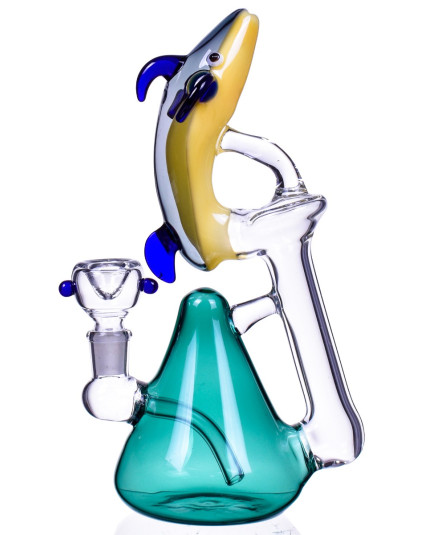 The Flipper - 9" Double Chamber Dolphin Bong