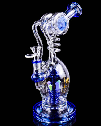 Magical Mushroom - 12" Lookah® Mushroom Bong - Clear Blue