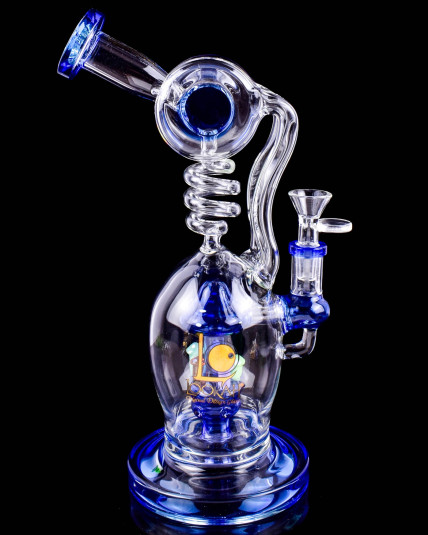 Magical Mushroom - 12" Lookah® Mushroom Bong - Clear Blue
