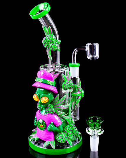 AstroBudz Glow In The Dark 420 Extraterrestrial Alien Bong / Dab Rig